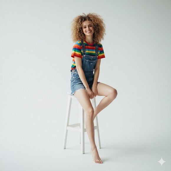 GAP DENIM 90’s Y2k Slouchy shorta medium wash overall shorts size Large denim ov - Picture 2 of 16